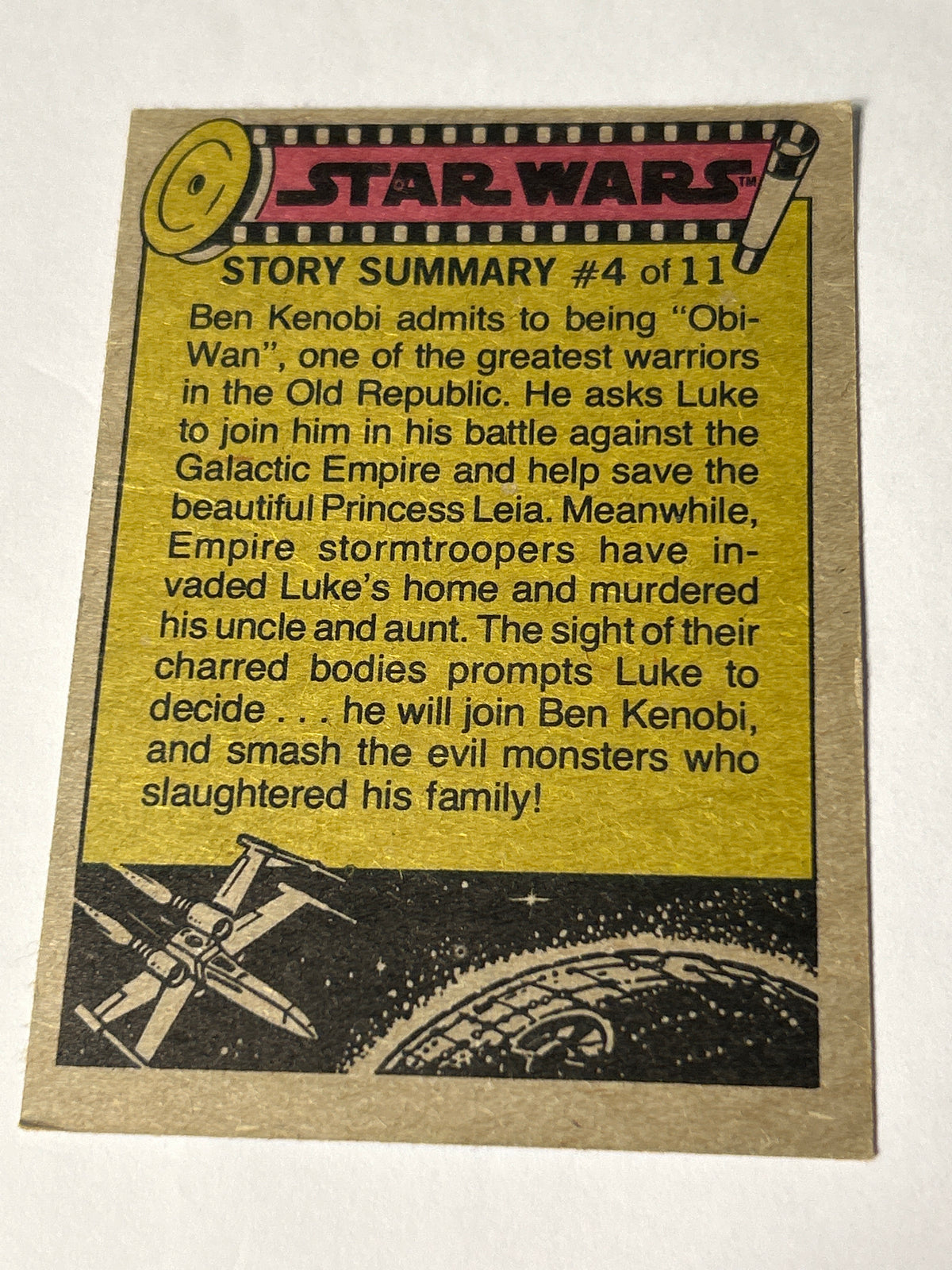 1977 Topps Star Wars #13 A Sale on Droids!, Blue Series 1, Two-Star Variant, EX