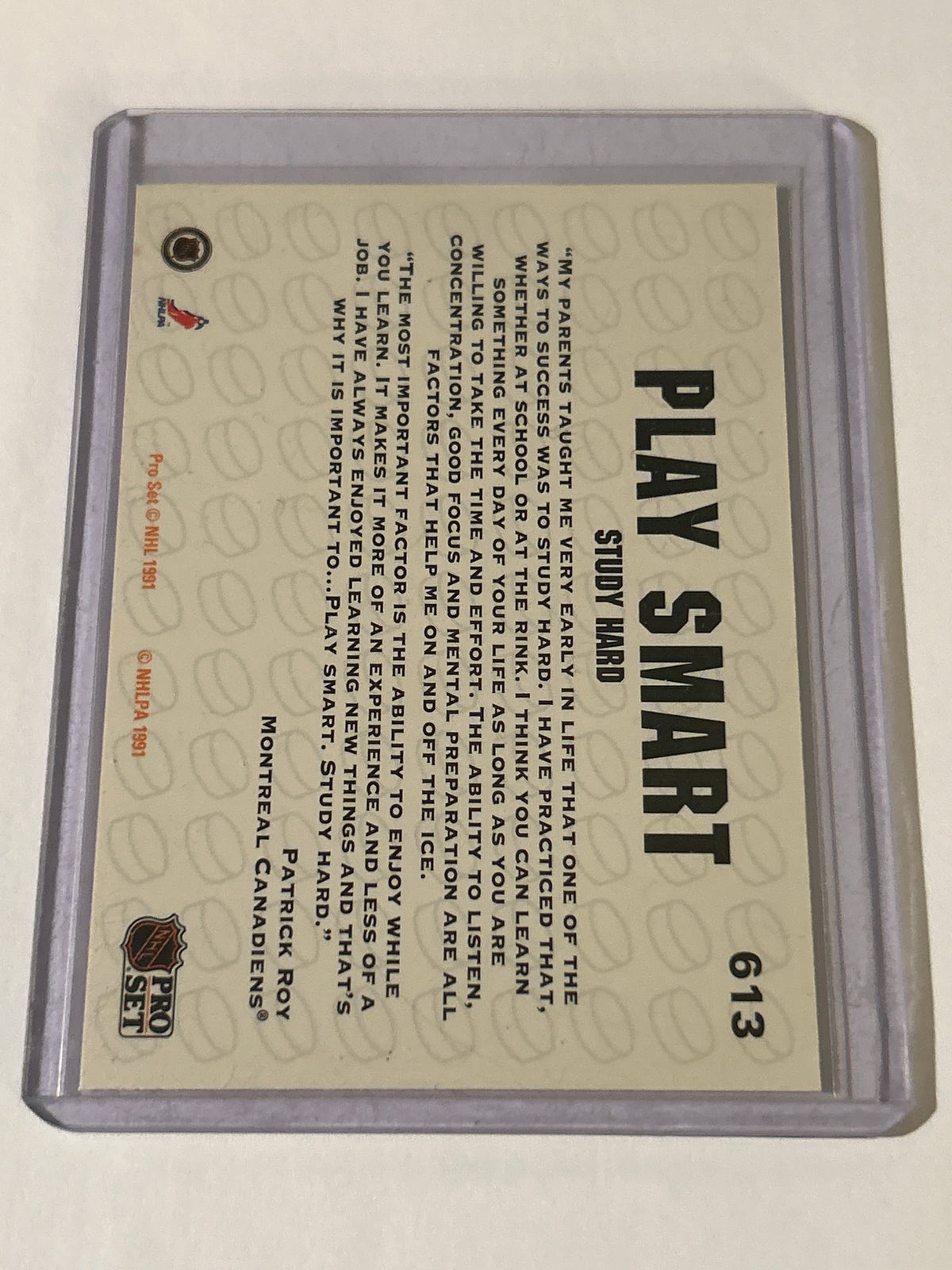 1991-92 Pro Set - Patrick Roy #613