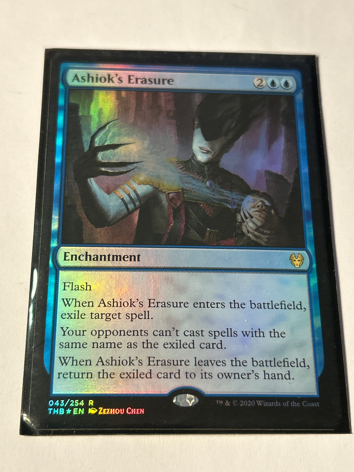 2020 Magic the Gathering Theros Beyond Death Ashiok's Erasure #043/254 Rare Foil