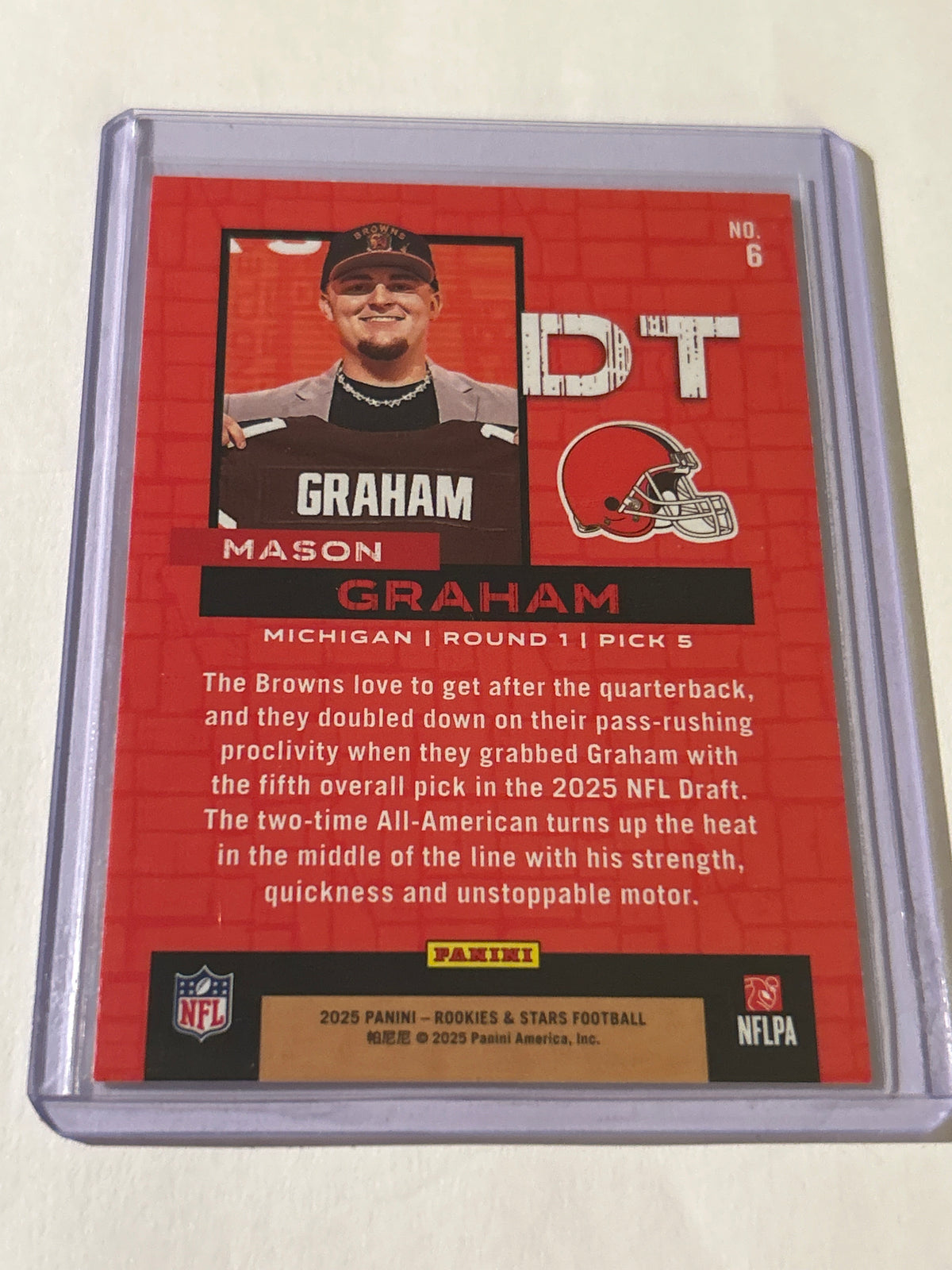 2025 Panini Rookies & Stars - Draft Class Mason Graham #6 (RC)