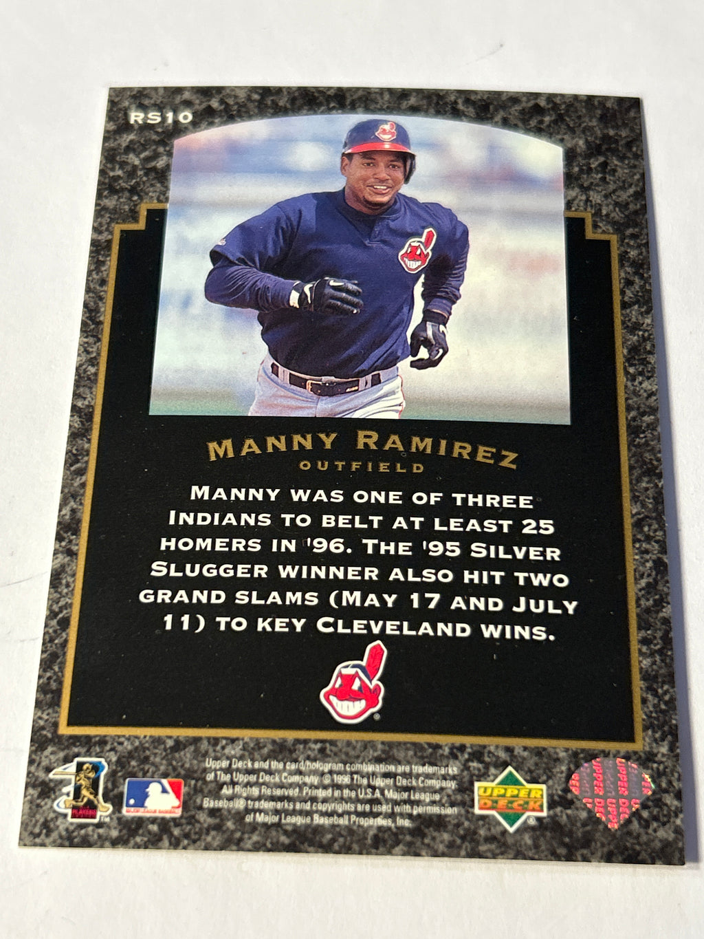 1997 Upper Deck Rock Solid Foundation Manny Ramirez #RS10 Holo Insert Indians