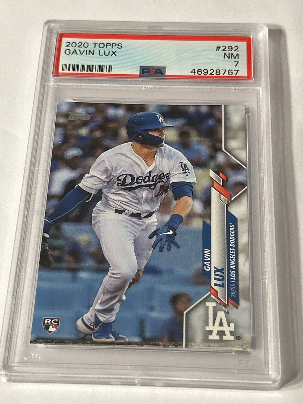 Gavin Lux – 2020 Topps #292 Batting (RC) – PSA 7