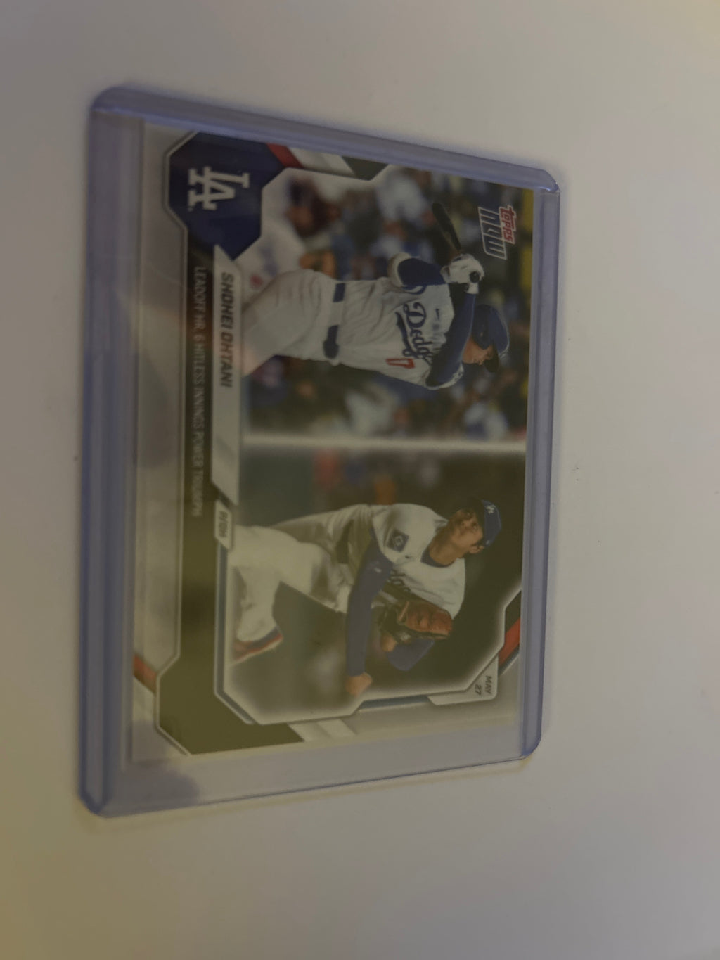 Topps Now #256 Shohei Ohtani Leadoff HR & 6 Hitless Innings Dodgers PR 2744