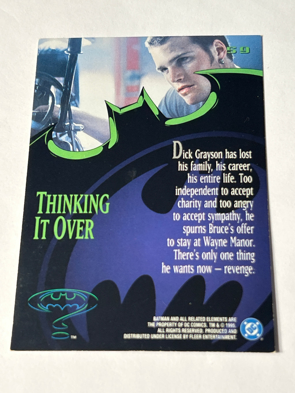 1995 Fleer Ultra – Thinking It Over Batman Card#59-Dick Grayson