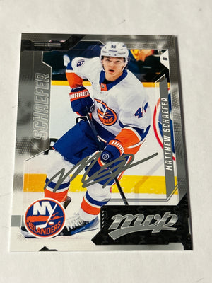 2025-26 Upper Deck MVP Matthew Schaefer Silver Script Rookie Card (RC) Islanders