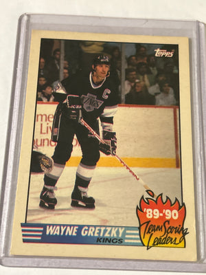 1990-91 Topps - Team Scoring Leaders Wayne Gretzky #12