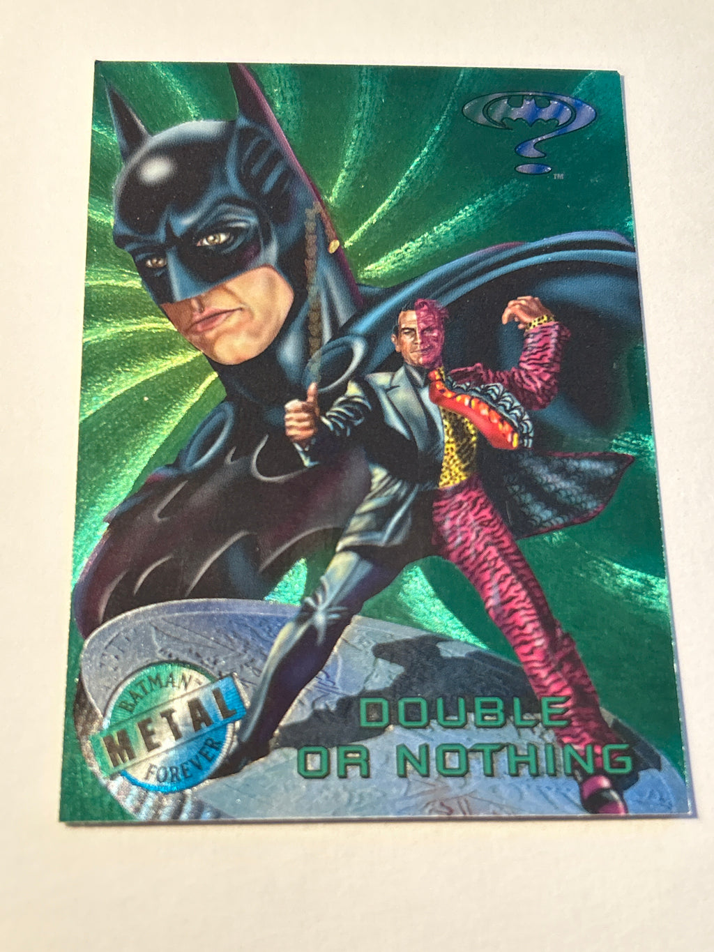 1995 Fleer Metal Batman Forever # 46, Batman vs. Two‑Face – Double or Nothing