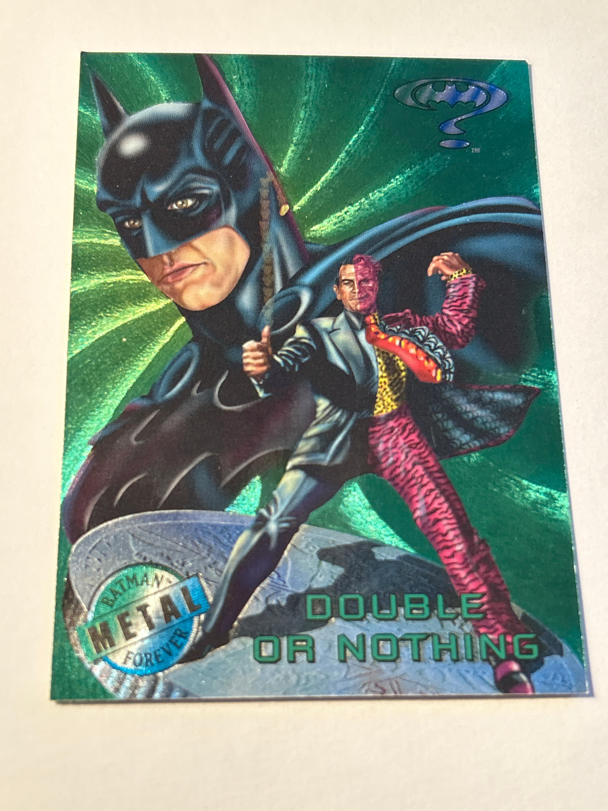 1995 Fleer Metal Batman Forever # 46, Batman vs. Two‑Face – Double or Nothing