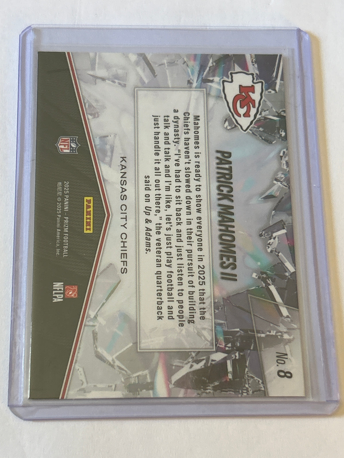 2025 Panini Prizm - Prizm Break Patrick Mahomes II #8 Silver Prizm