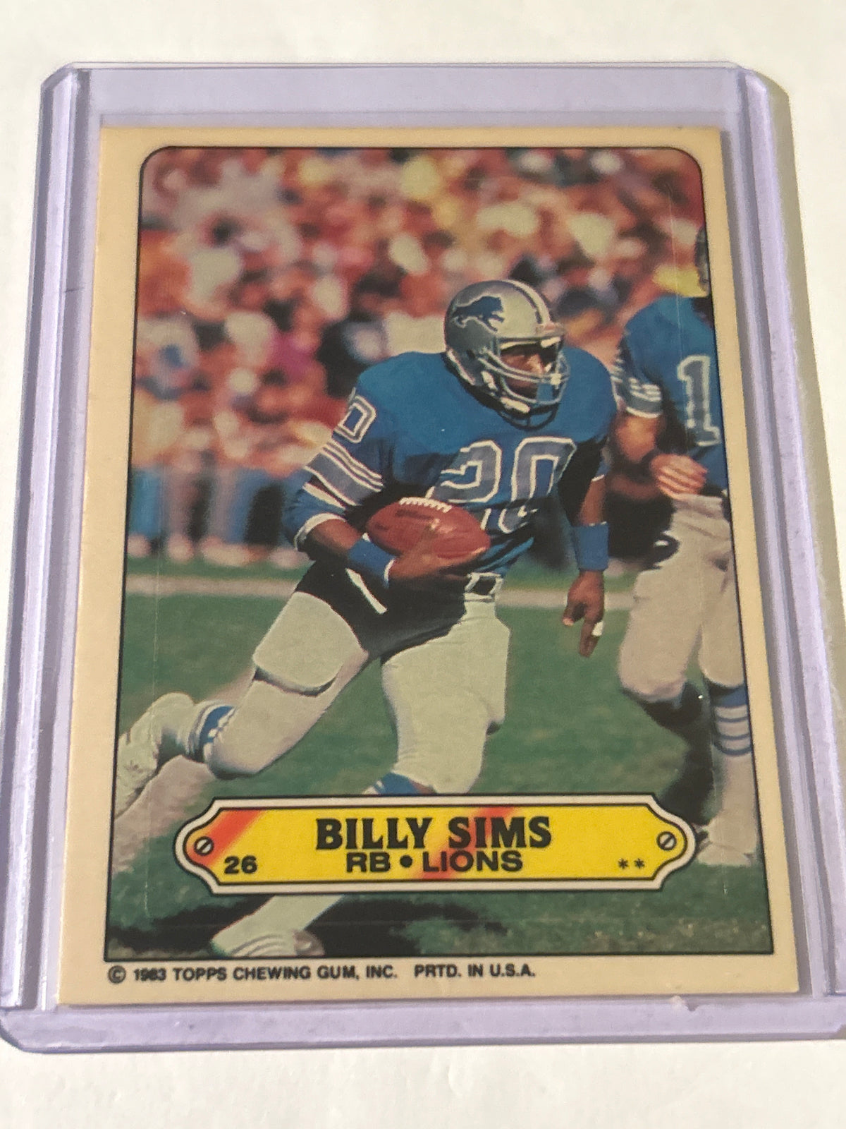1983 Topps - Stickers Billy Sims #26