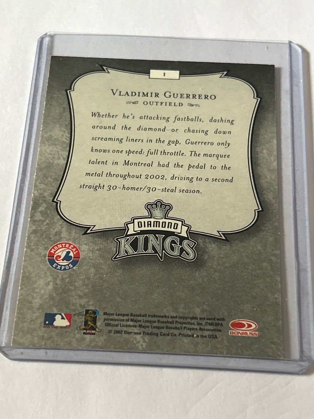 2003 Donruss - Diamond Kings Vladimir Guerrero #1