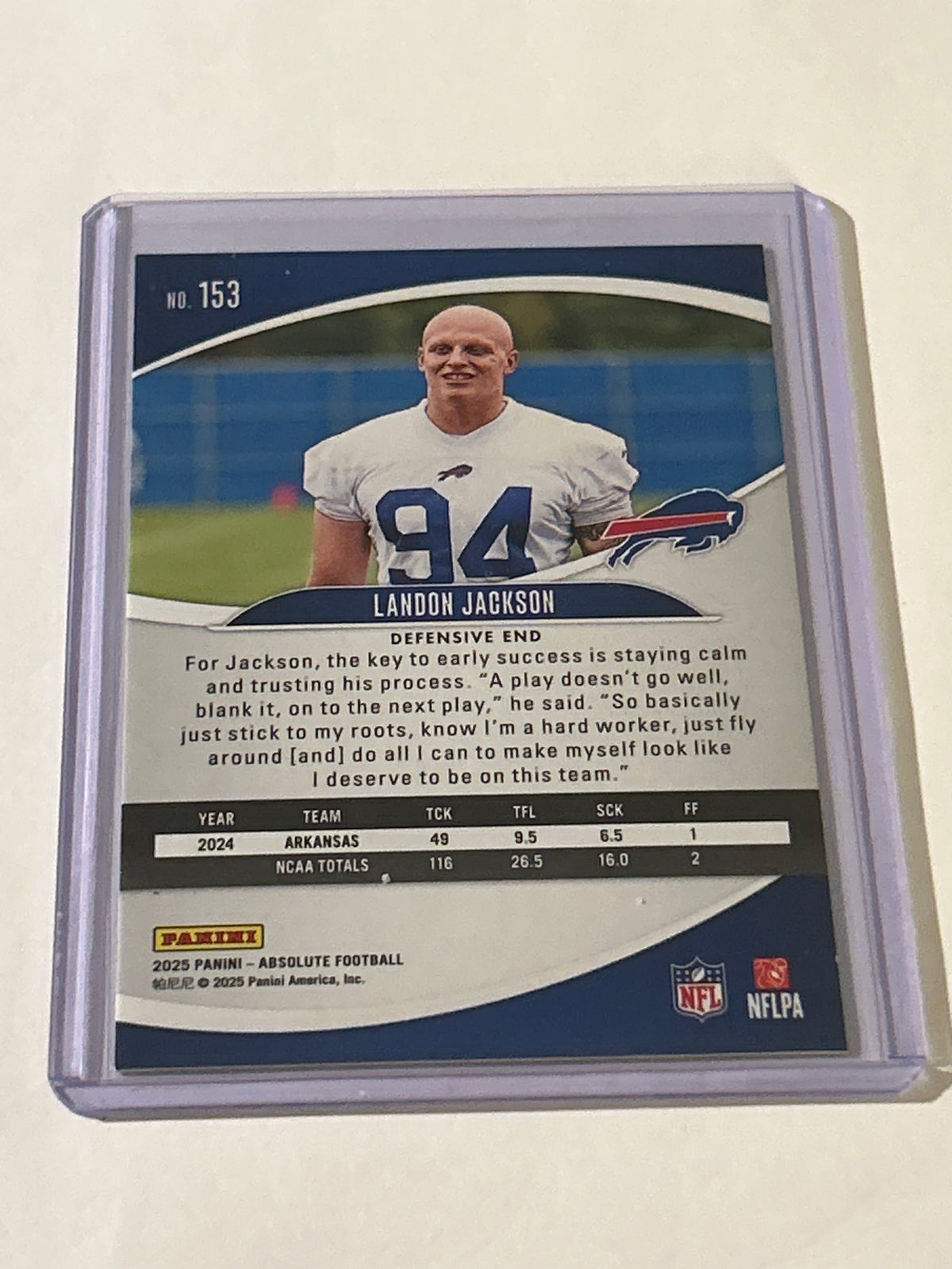 2025 Panini Absolute - Rookies Landon Jackson #153 Blue (RC)