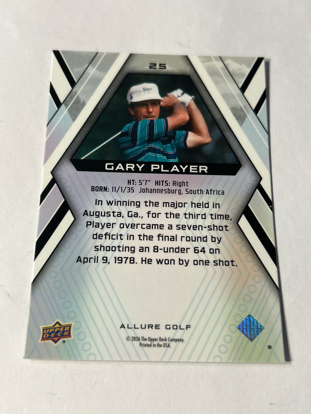 2026 Upper Deck Allure Golf Gary Player