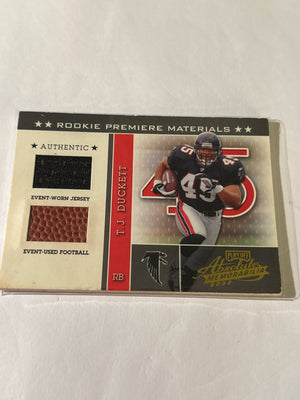 2002 Playoff Absolute Memorabilia - Rookie Premiere Materials T.J. Duckett #209 #227 of 825