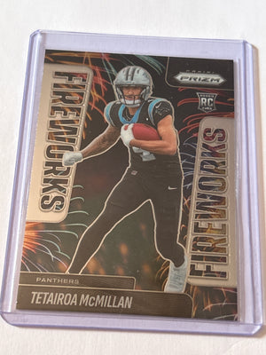 2025 Panini Prizm - Fireworks Tetairoa McMillan #21 (RC)