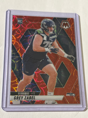 2025 Panini Mosaic - Rookies Grey Zabel #328 Red Scope Prizm (RC)