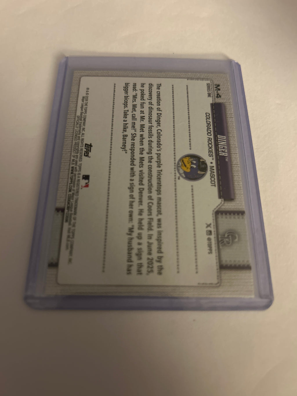 2026 Topps Series 1 - Mascots Colorado Rockies #M-4