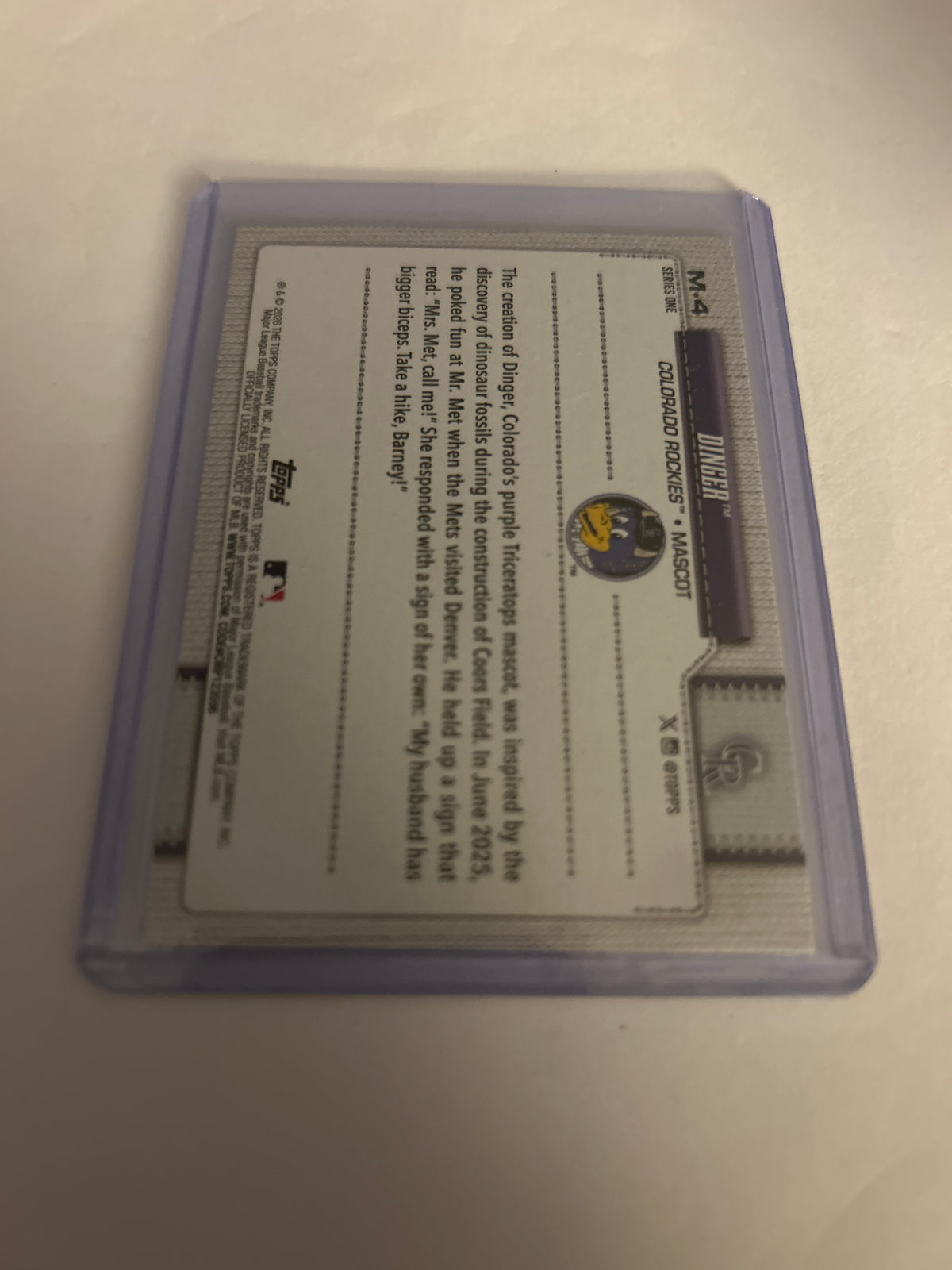 2026 Topps Series 1 - Mascots Colorado Rockies #M-4