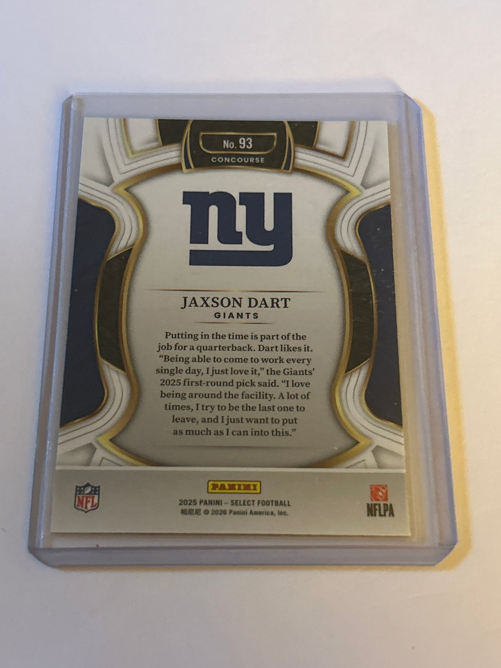 2025 Panini Select - Concourse Jaxson Dart #93 (RC)