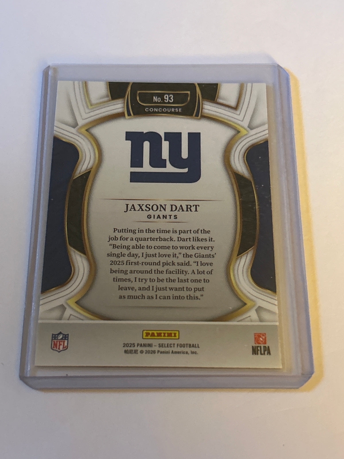 2025 Panini Select - Concourse Jaxson Dart #93 (RC)
