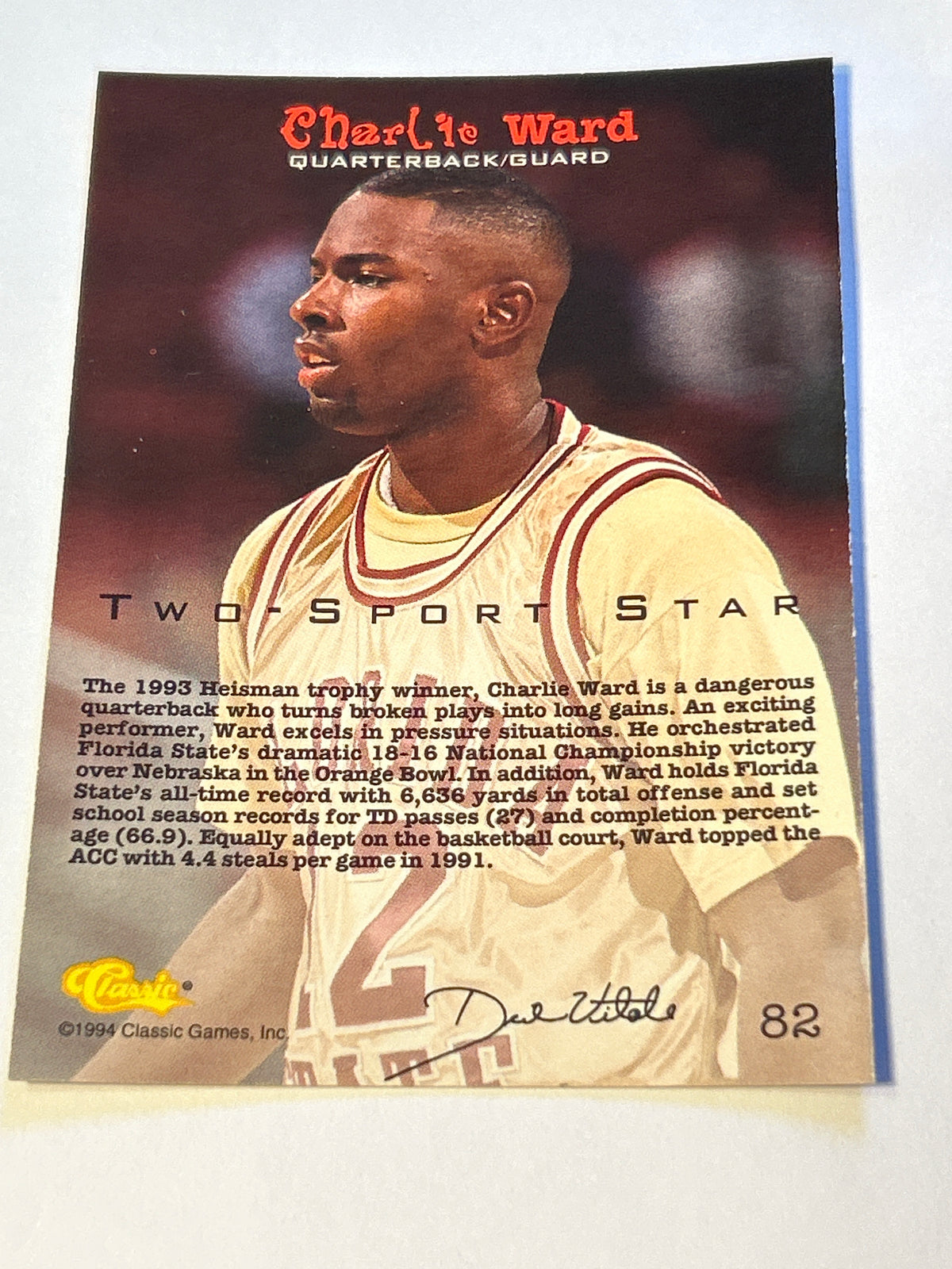 1994 Classic - Charlie Ward #82 (RC)