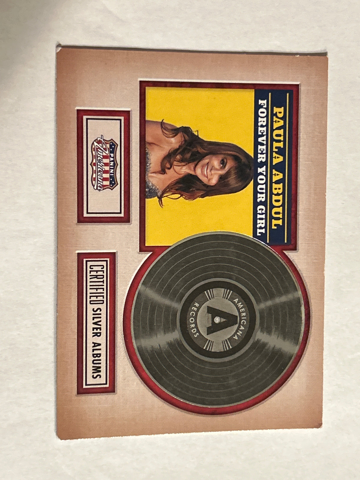 Paula Abdul – Forever Your Girl Certified Silver Album Card (Americana Collection)