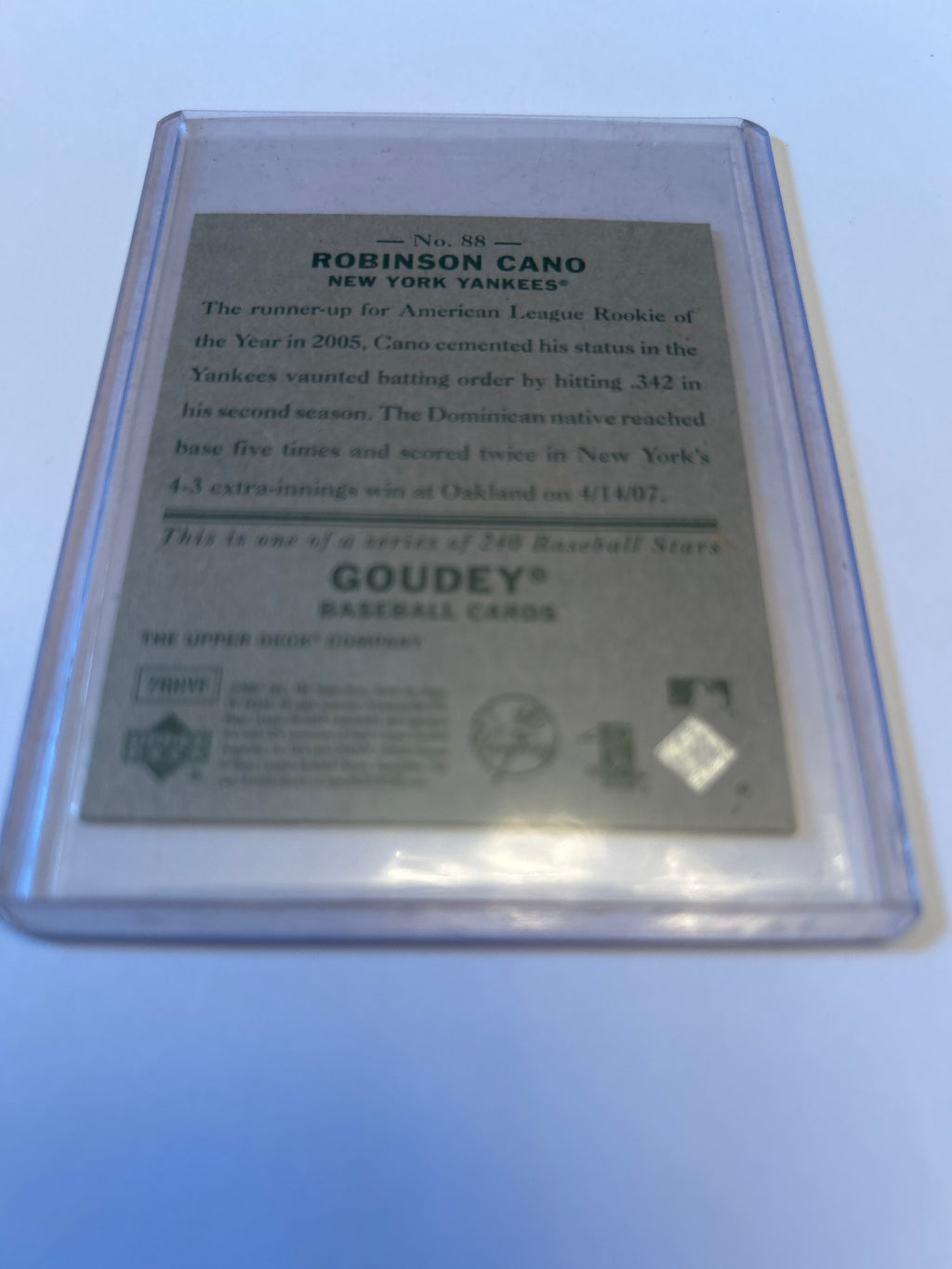 2007 Upper Deck Goudey - Robinson Cano #88
