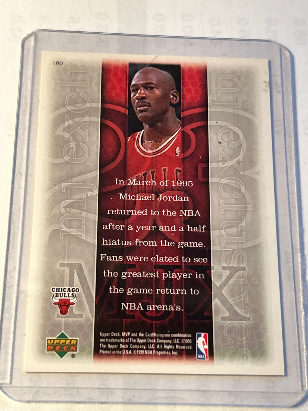 1999-00 Upper Deck MVP MJ Exclusives Michael Jordan #45 Bulls
