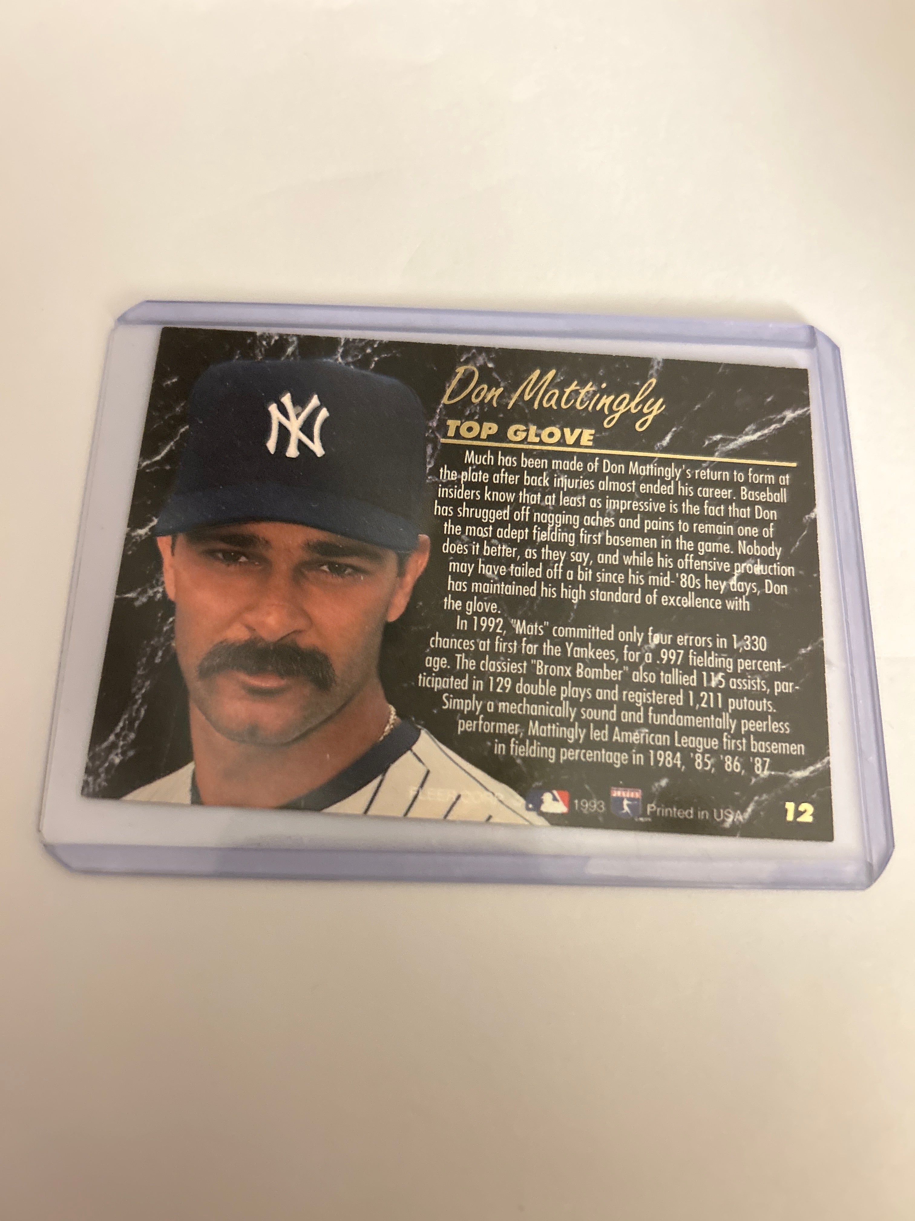 1993 Fleer Ultra - Award Winners Top Glove Don Mattingly #12