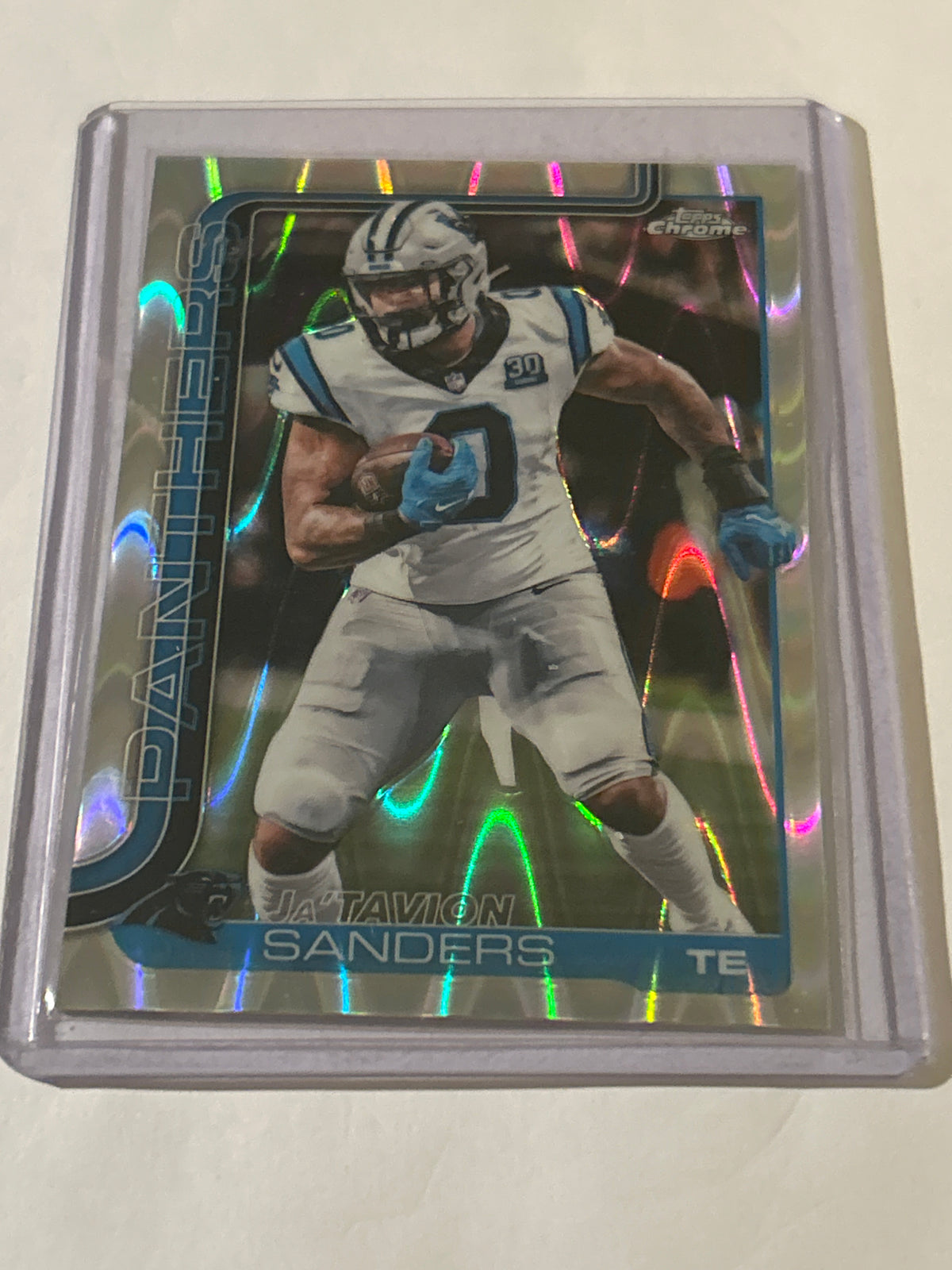 2025 Topps Chrome - Ja'Tavion Sanders #45 RayWave Refractor