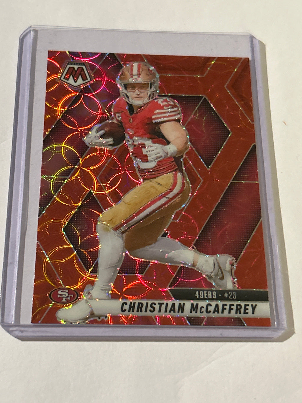 2025 Panini Mosaic - Christian McCaffrey #179 Red Scope Prizm