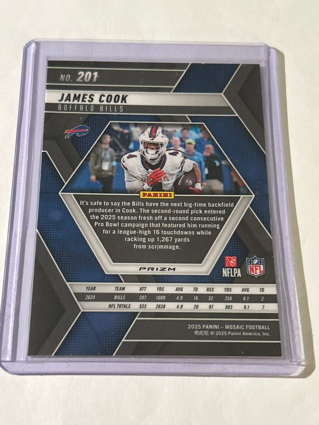 2022 Panini Mosaic - Rookies James Cook #309 Camo Pink Mosaic Prizm (RC)