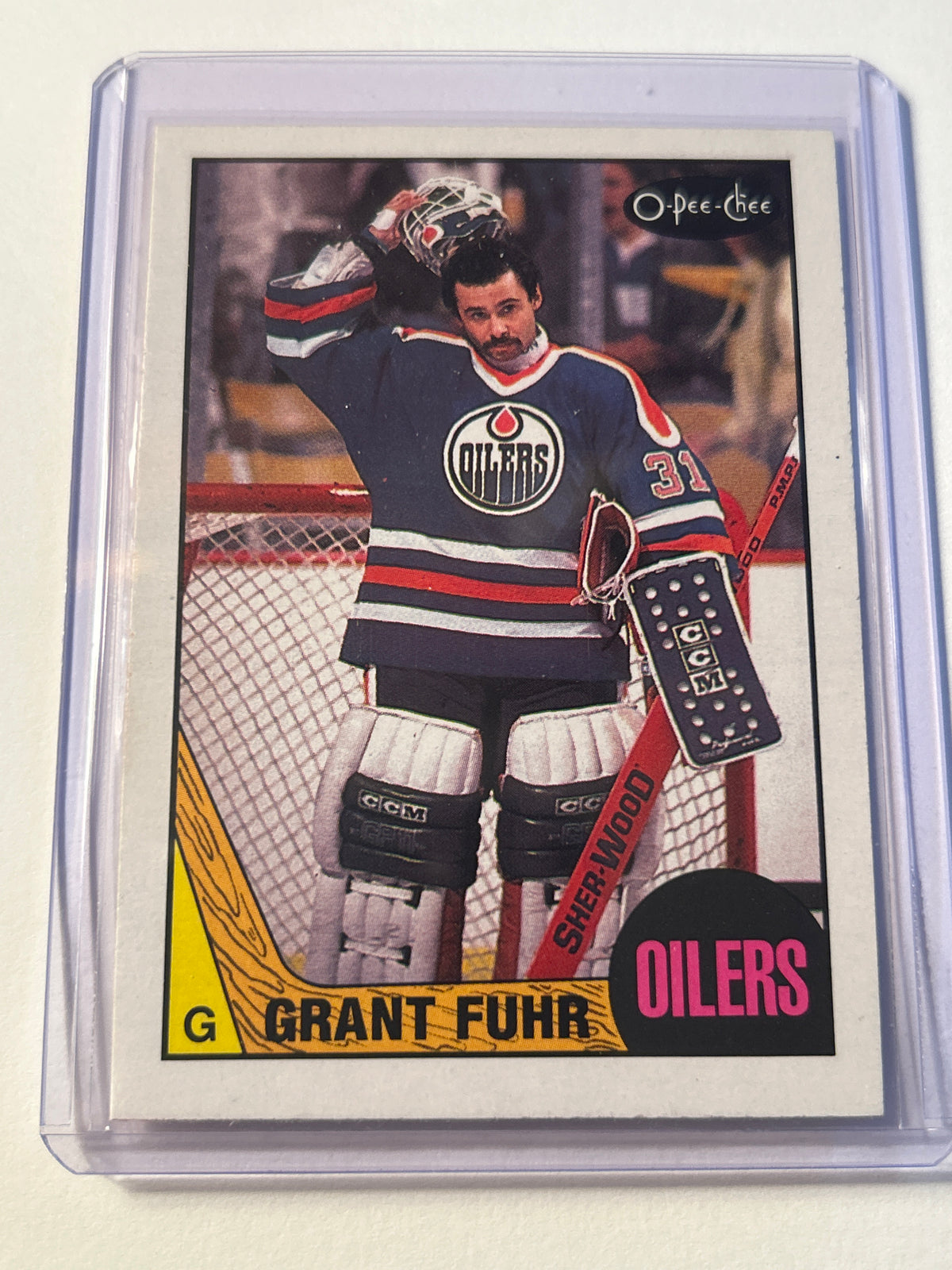 1987-88 O-Pee-Chee Grant Fuhr Edmonton Oilers Goalie HOF