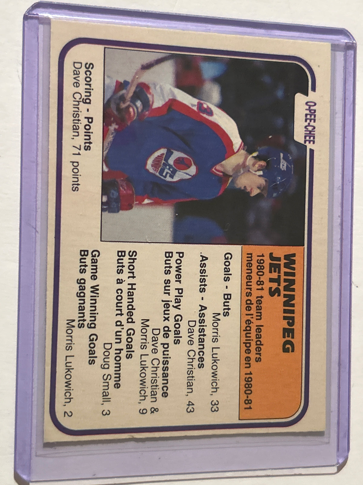 1981-82 O-Pee-Chee - Winnipeg Jets #378 Dave Christian