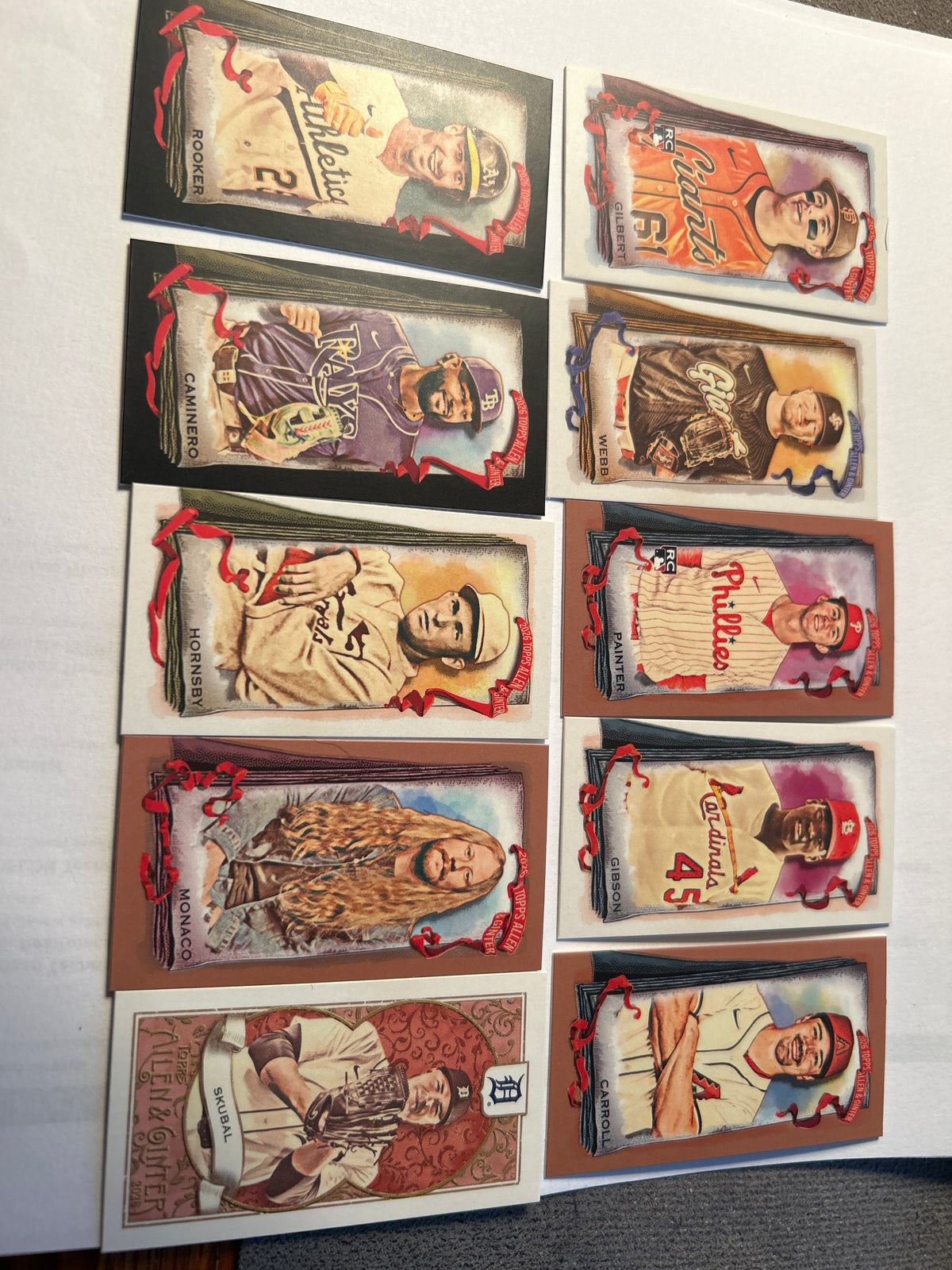 2026 Topps Allen & Ginter 10 Card Mini Lot Parallels Rookies Gibson Hornsby Skubal Caminero
