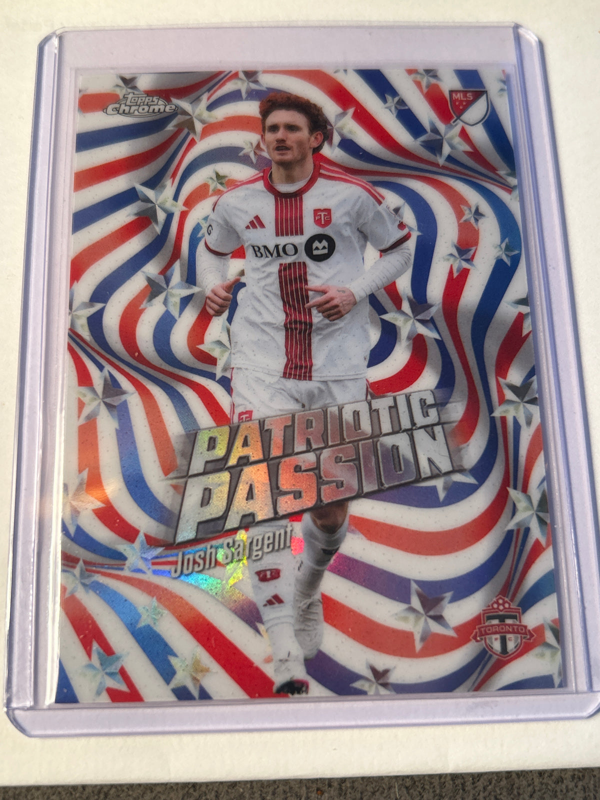 2025 Topps Chrome MLS Patriotic Passion Josh Sargent Toronto FC USMNT Insert