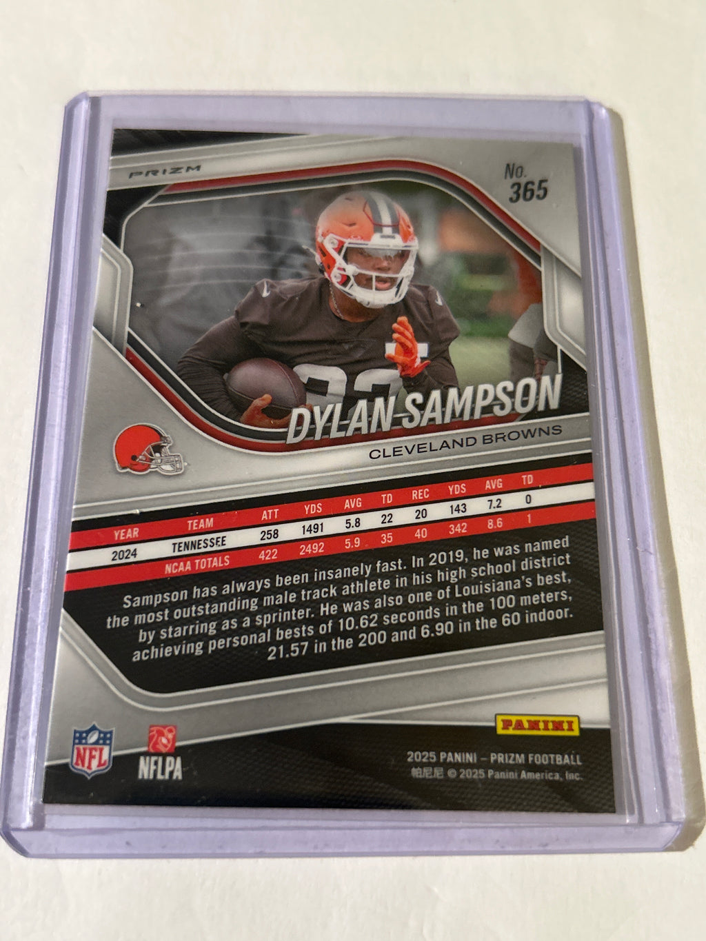 2025 Panini Prizm - Rookies Dylan Sampson #365 White Disco Prizm (RC)