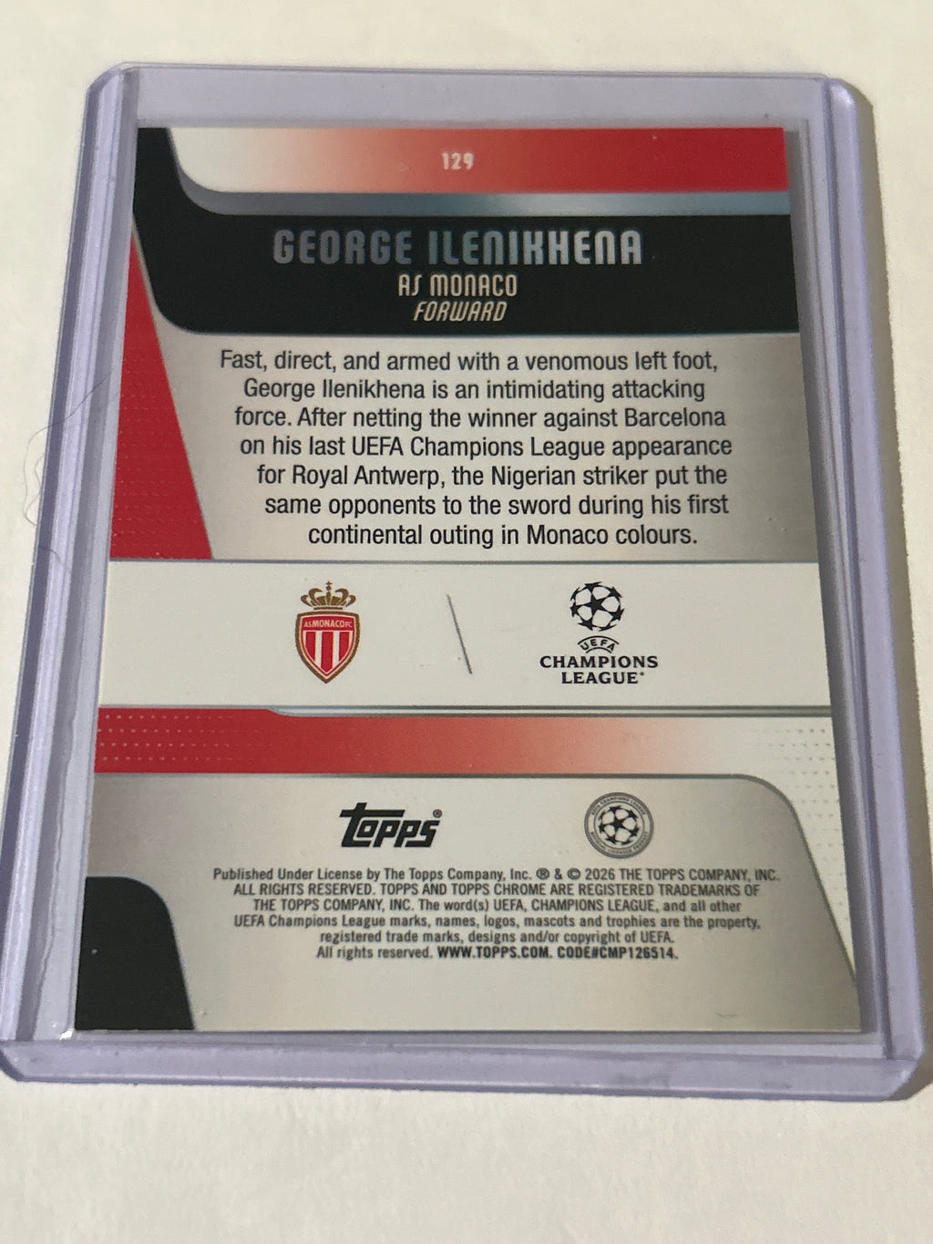 2025-26 Topps Uefa Club Competitions - Future Stars George Ilenikhena #129