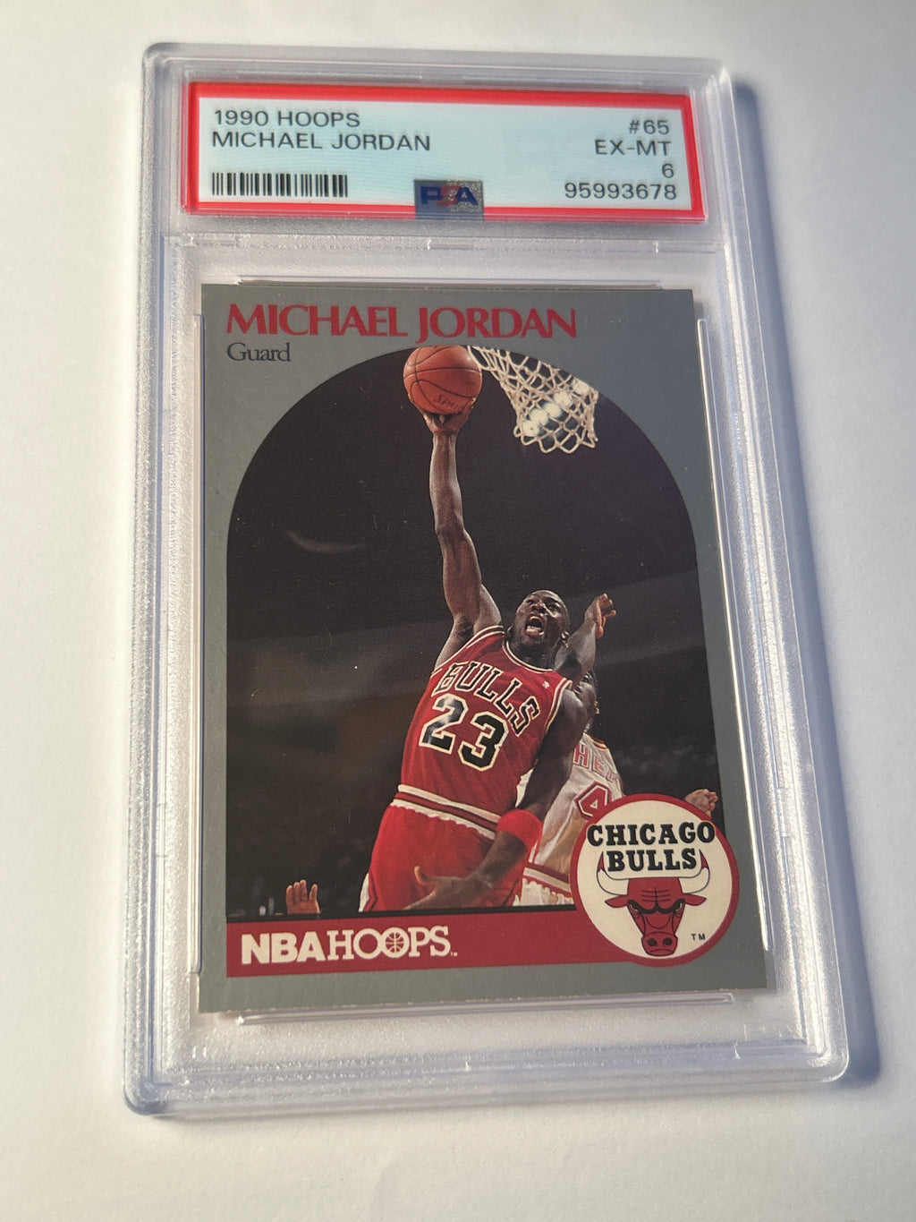1990 NBA Hoops #65 Michael Jordan PSA 6 EX-MT Chicago Bulls