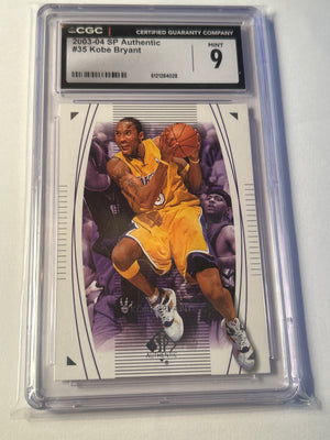 2003-04 SP Authentic #35 Kobe Bryant CGC 9 Mint Lakers