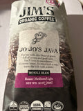 Jim’s Organic Coffee Jo‑Jo’s Java – Whole Bean – Medium/Light Roast – 12 oz (Best By 4/27)