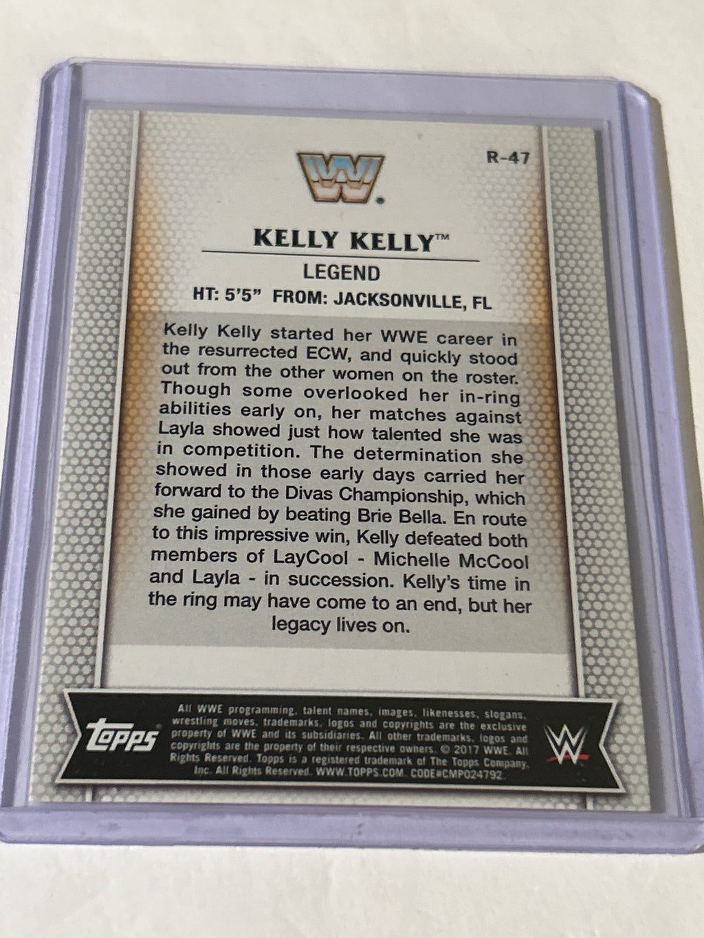 2017 Topps WWE Women’s Division - Roster Cards Kelly Kelly #R-47