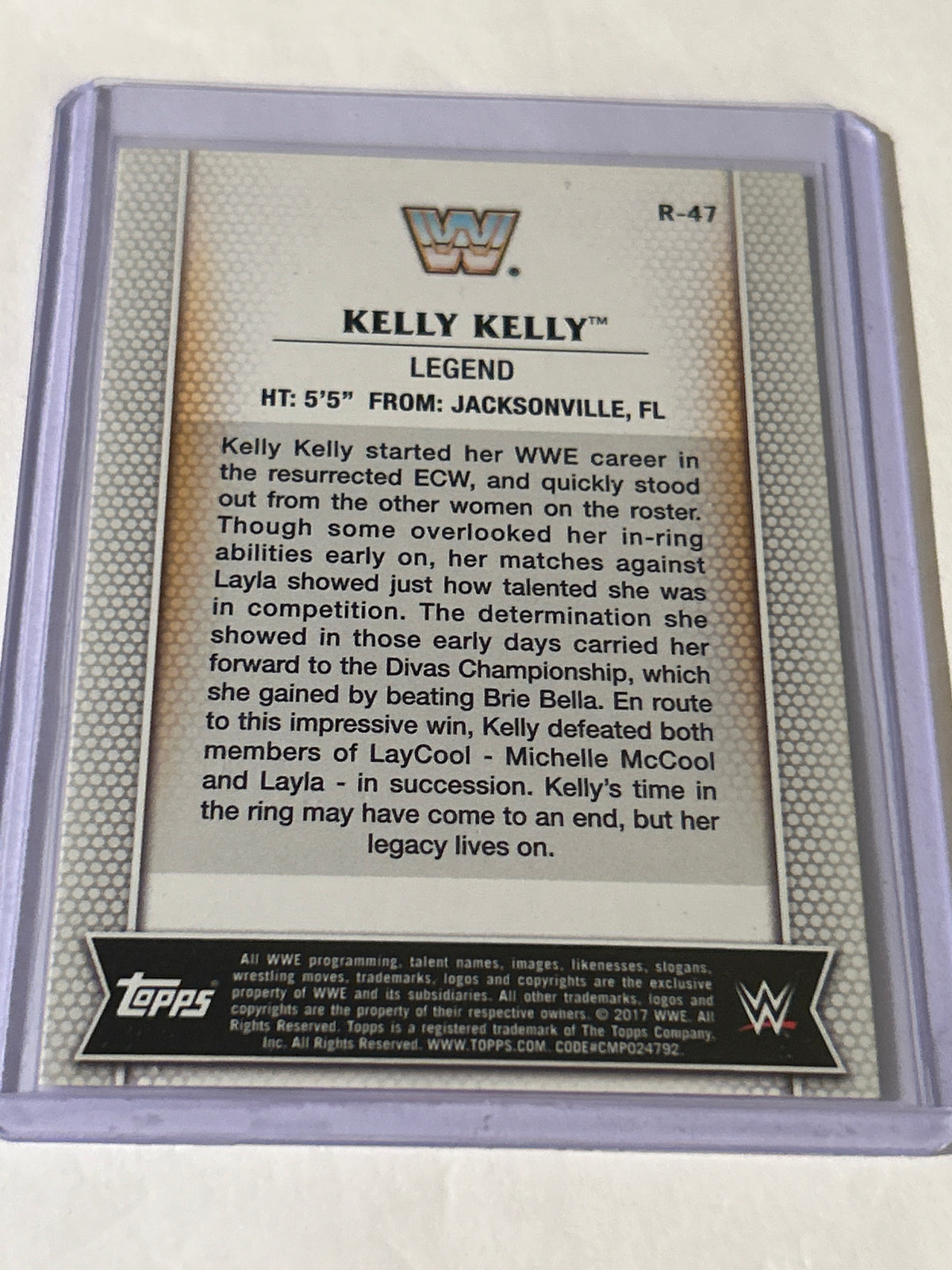 2017 Topps WWE Women’s Division - Roster Cards Kelly Kelly #R-47