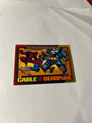 1993 SkyBox Marvel Universe Series IV Cable vs Deadpool Famous Battles