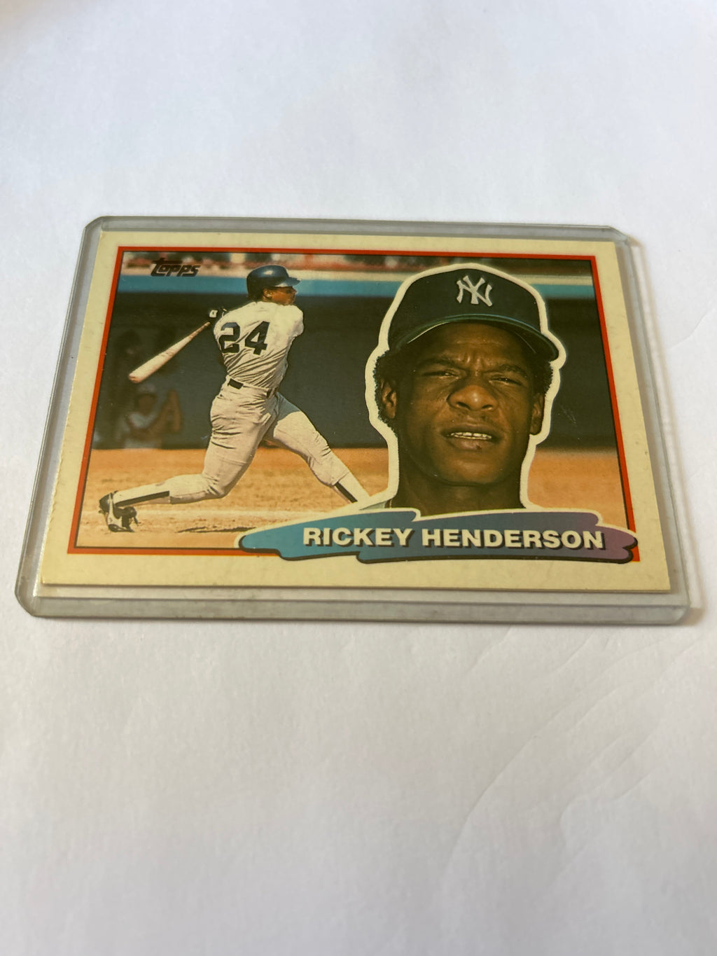 1988 Topps Big - Rickey Henderson #165 B* on Back