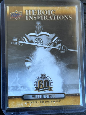 2018 Upper Deck Heroic Inspirations Willie O'Ree Promo Card 60th Anniversary Boston Bruins HOF