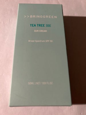 BringGreen Tea Tree Cica Sun Cream – SPF 50 – 50ml – Soothing & Protective