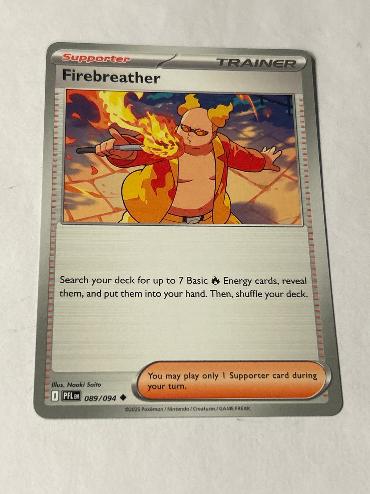 2025 Pokemon Phantasmal Flames Firebreather #088/094 Uncommon