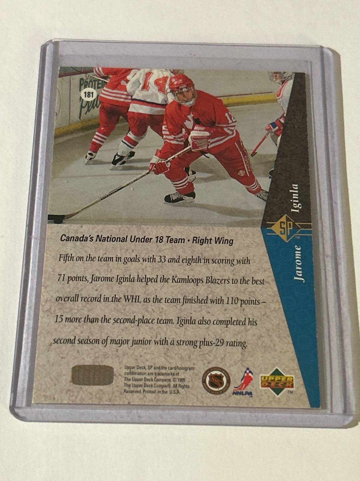 1994-95 SP - Jarome Iginla #181 (RC)