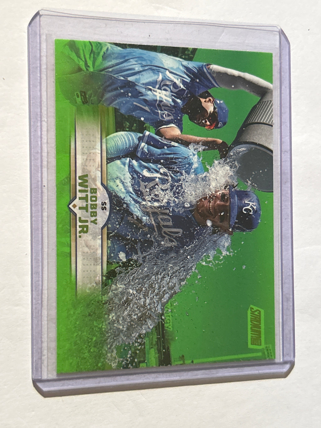 2025 Topps Stadium Club- Bobby Witt Jr-#6 - Lime Green Foil